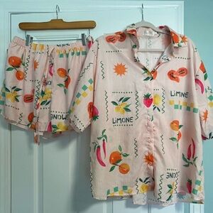 Billy J shirt and shorts set Size XL